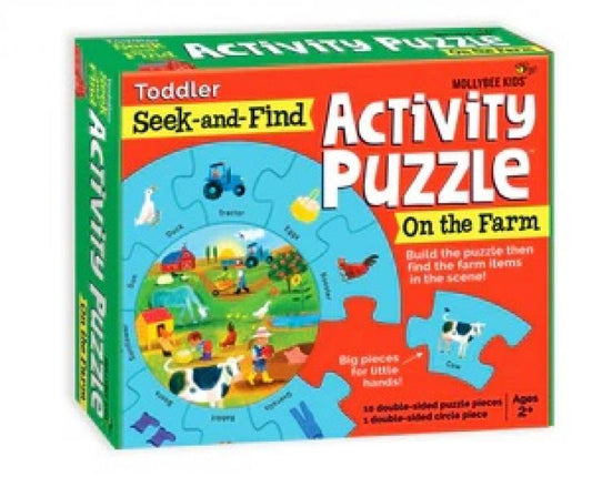 TODDLER SEEK-AND-FIND ACTIVITY PUZZLE ON THE FARM