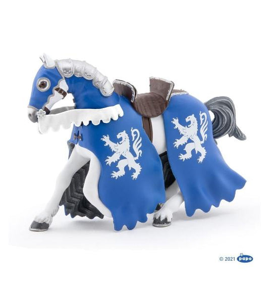 HORSE OF BLUE KNIGHT WITH SPEAR