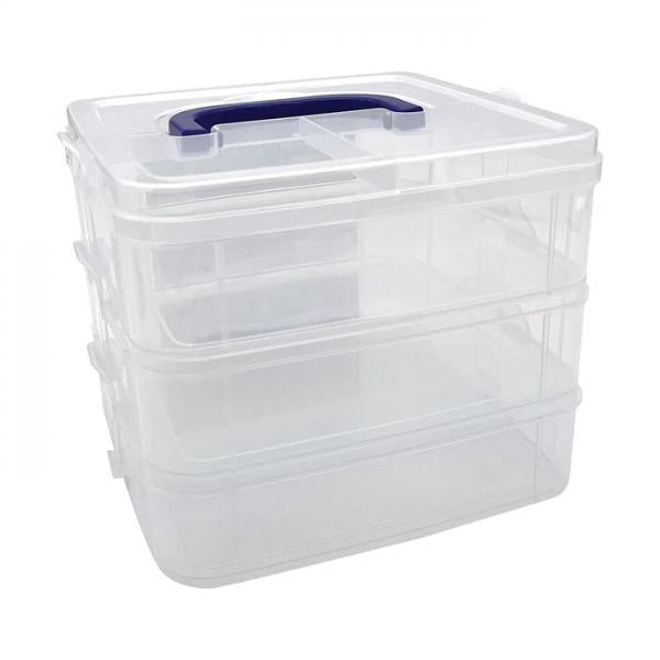 CLEAR STACKABLE STORAGE CONTAINERS