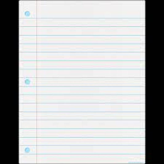 CHART: WRITE-ON/WIPE-OFF NOTEBOOK PAPER