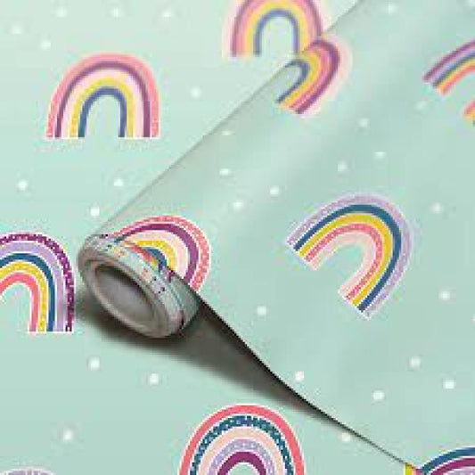 PEEL AND STICK DECORATIVE PAPER: OH HAPPY DAY RAINBOWS