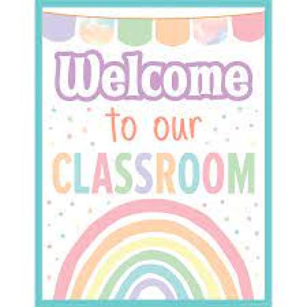 CHART: PASTEL POP WELCOME TO OUR CLASSROOM