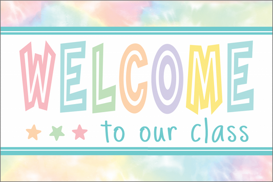 POSTCARDS: PASTEL POP WELCOME TO OUR CLASS