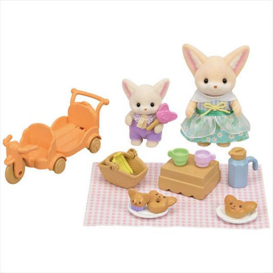 CALICO CRITTERS SUNNY PICNIC SET FENNEC FOX SISTER & BABY