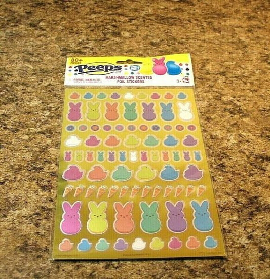 PEEPS MARSHMALLOW SCENTED FOIL STICKERS