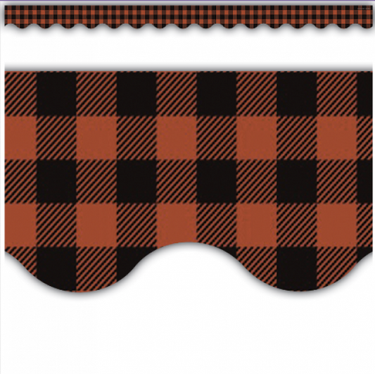 BORDER: RED AND BLACK GINGHAM