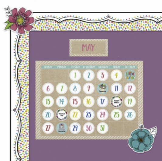 BORDER: CORE DECOR COLORFUL MESSY DOTS