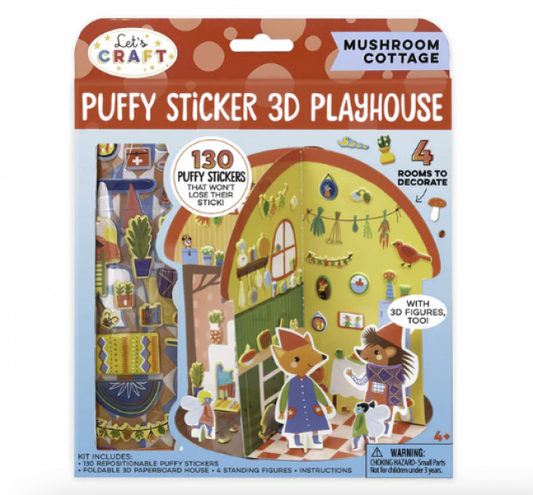 PUFFY STICKER 3D PLAYHOUSE: MUSHROOM COTTAGE