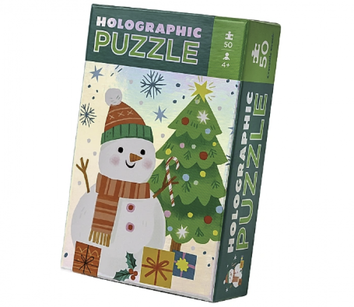 PUZZLE: HOLOGRAPHIC SNOWMAN 50 PCS
