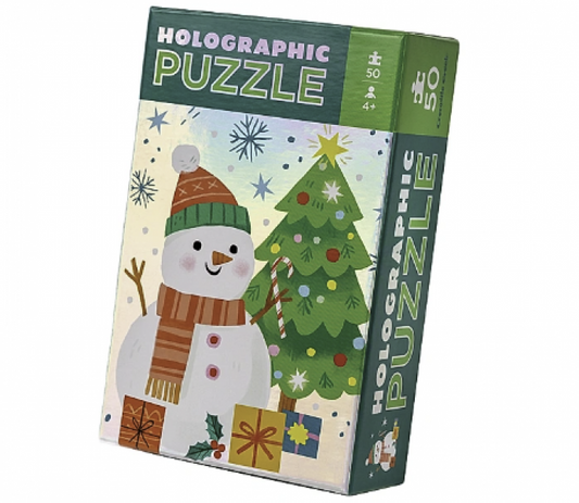 PUZZLE: HOLOGRAPHIC SNOWMAN 50 PCS
