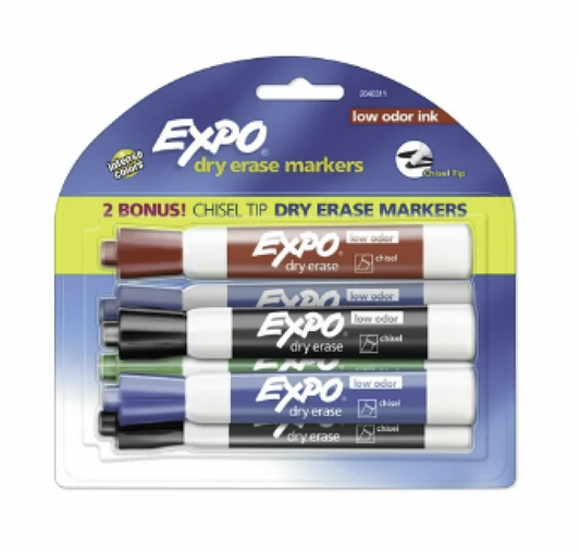 EXPO DRY ERASE MARKERS SET OF 6