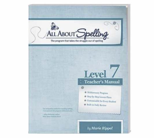 ALL ABOUT SPELLING LEVEL 7 TEACHER'S MANUAL