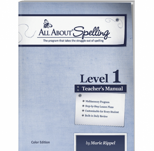 ALL ABOUT SPELLING LEVEL 1 TEACHER'S MANUAL COLOR