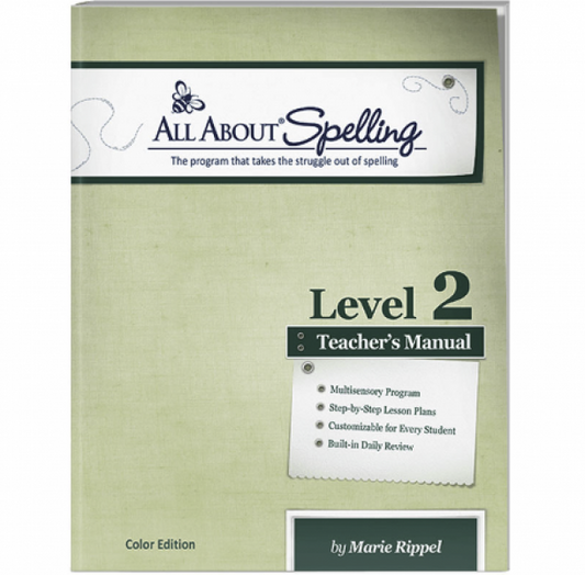 ALL ABOUT SPELLING LEVEL 2 TEACHER'S MANUAL COLOR