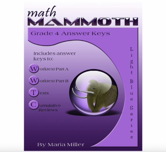 MATH MAMMOTH GRADE 4 ANSWER KEYS