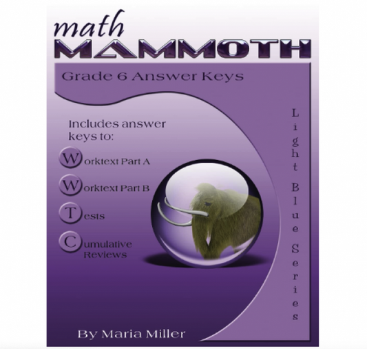 MATH MAMMOTH GRADE 6 ANSWER KEYS