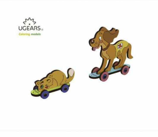 UGEARS: COLORING MODEL KITTEN AND PUPPY