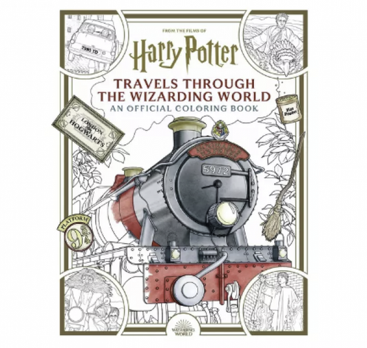 HARRY POTTER TRAVELS THROUGH THE WIZARDING WORLD COLORING BOOK