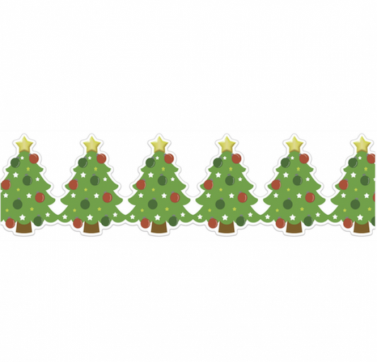 BORDER: CHRISTMAS TREES