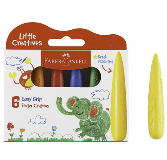 LITTLE CREATIVES EASY GRIP CRAYONS SET OF 6