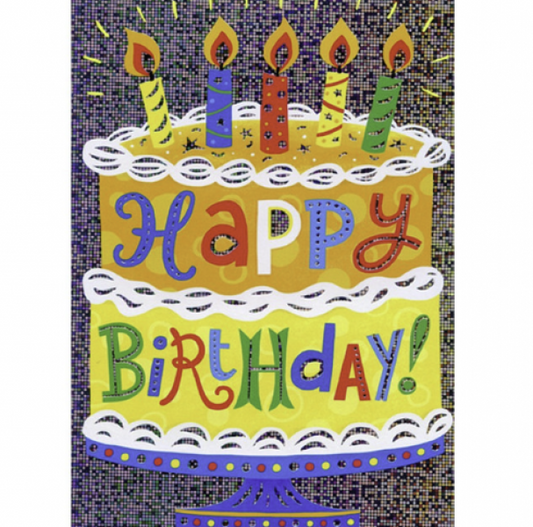 GREETING CARD: HAPPY BIRTHDAY BIRTHDAY CAKE