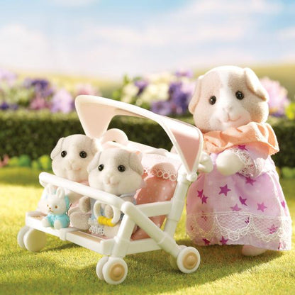 CALICO CRITTERS PATTY AND PADEN'S DOUBLE STROLLER SET