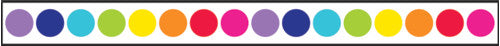 BORDER: RAINBOW BIG DOTS STRAIGHT