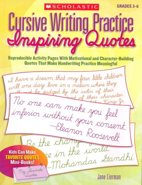 CURSIVE WRITING PRACTICE- INSPIRING QUOTES