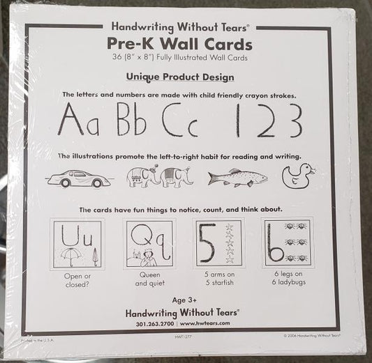 HWT: PRE-K WALL CARDS