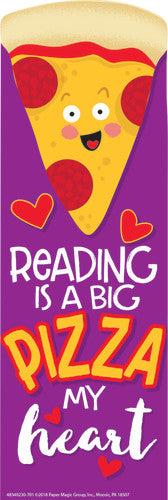 BOOKMARKS: READING IS A BIG PIZZA MY HEART SCENTED