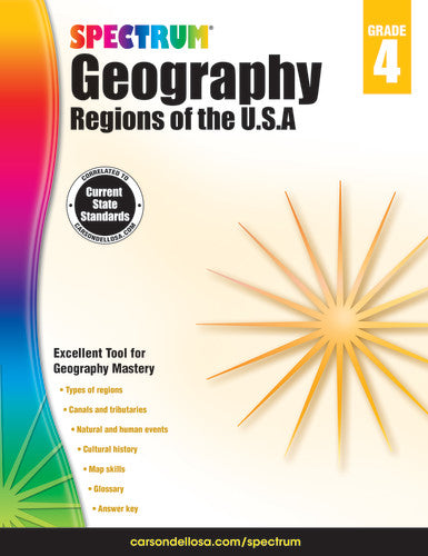 SPECTRUM GEOGRAPHY REGIONS OF THE USA GRADE 4