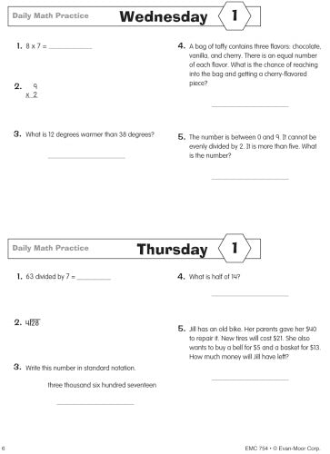 DAILY MATH PRACTICE GRADE 5