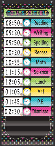 POCKET CHART: DAILY SCHEDULE CHALKBOARD BRIGHTS