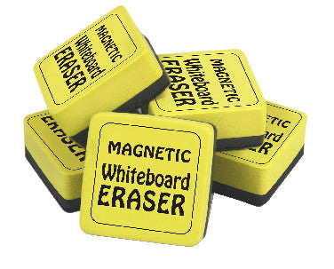 MAGNETIC WHITEBOARD ERASER: 2" X 2" YELLOW