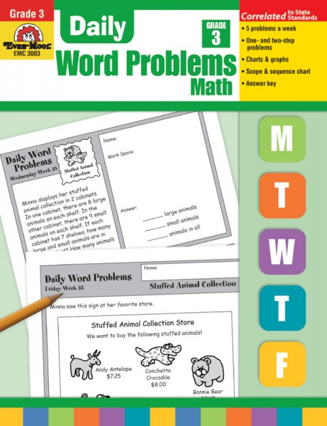 DAILY WORD PROBLEMS MATH GRADE 3
