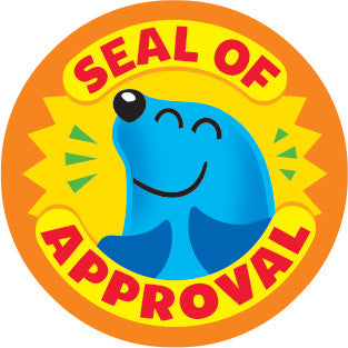 STINKY STICKERS: SEAL OF APPROVAL - CARMEL CORN SCENT