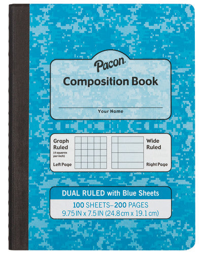 COMPOSITION BOOK: BLUE DUAL RULE