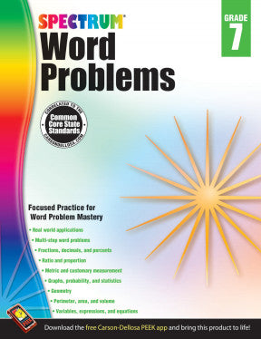 SPECTRUM COMMON CORE WORD PROBLEMS GRADE 7