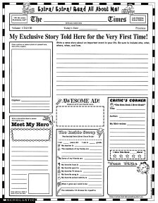 INSTANT PERSONAL POSTER: READ ALL ABOUT ME GRADE 3-6