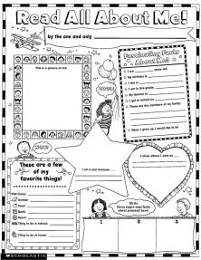 INSTANT PERSONAL POSTER: READ ALL ABOUT ME GRADE K-2