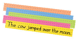 SENTENCE STRIPS: 24"X3" SUPER BRIGHT ASSORTED 100 CT