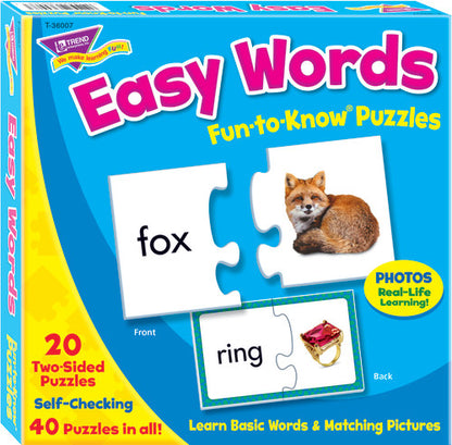FUN-TO-KNOW PUZZLES: EASY WORDS