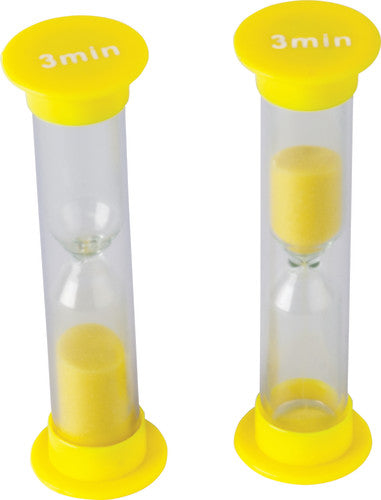 SAND TIMER: 3 MINUTE SMALL SET OF 4