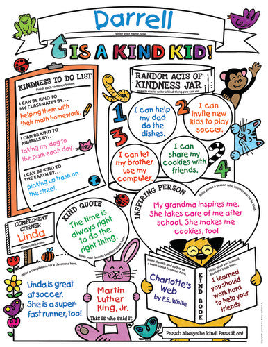 INSTANT PERSONAL POSTER: CLASSROOM KINDESS GRADES 3-6 30CT