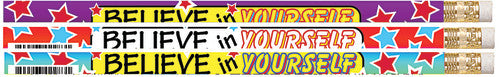 BELIEVE IN YOURSELF PENCIL ASSORTMENT PACK OF 12