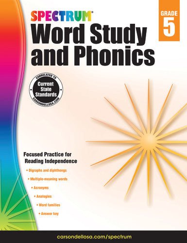 SPECTRUM COMMON CORE WORD STUDY AND PHONICS GRADE 5