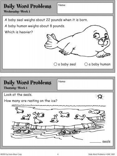 DAILY WORD PROBLEMS MATH GRADE 1