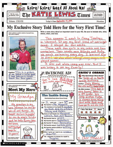 INSTANT PERSONAL POSTER: READ ALL ABOUT ME GRADE 3-6