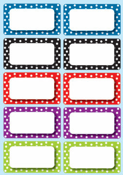 MAGNETIC NAME PLATES: COLOR DOTS